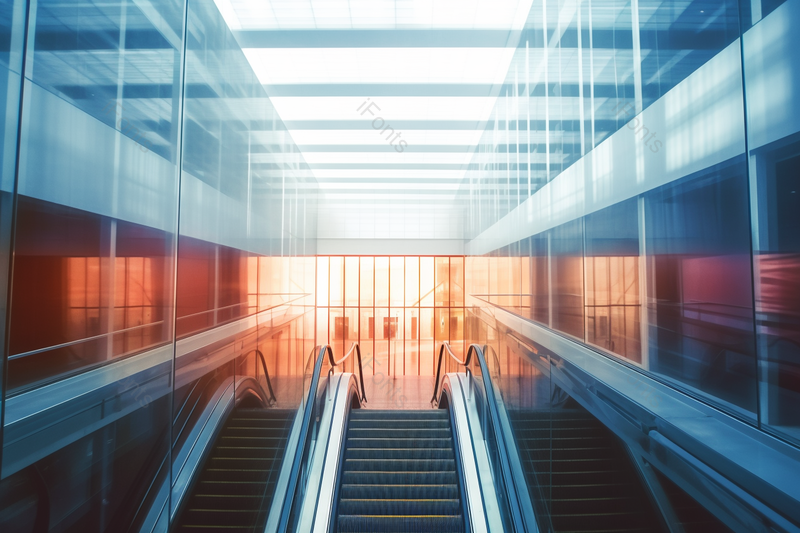 晚霞下的办公楼室内建筑科技感风景实拍图,高清,摄影图,摄影图片,图片大全,摄影图免费下载